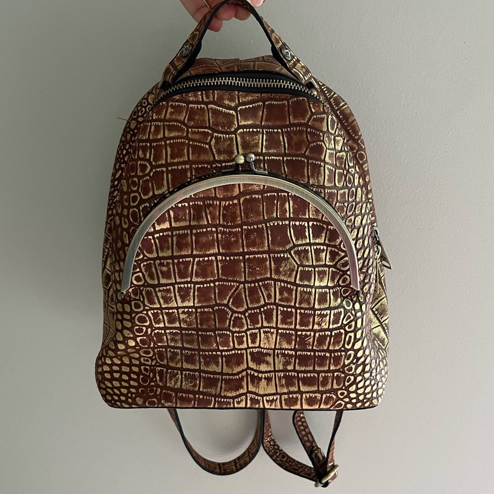 Patricia Nash Snakeskin Mini Backpack